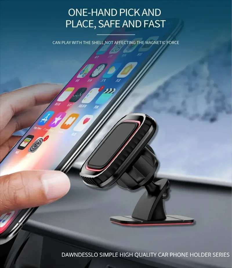 Support magnétique universel pour voiture, détail de fixation