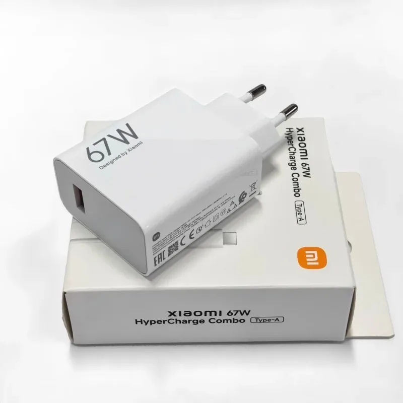 Adaptateur de charge rapide blanc, vue de face
