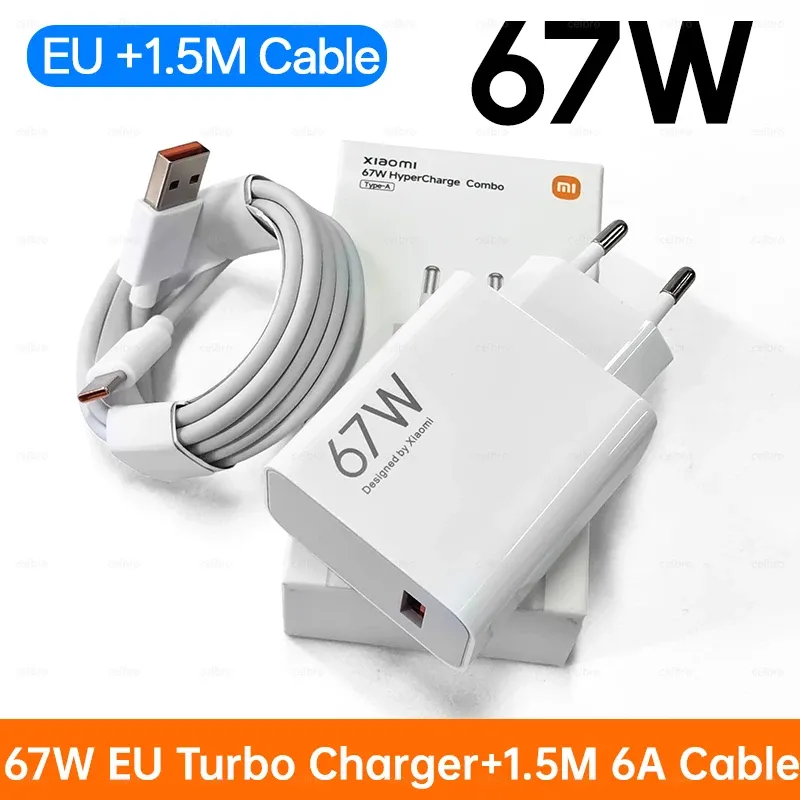Chargeur rapide Xiaomi 67W original (UE) avec câble USB-C 8