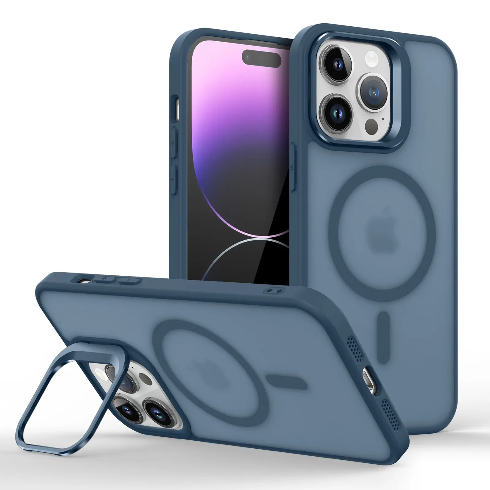 Support d'objectif magnétique en métal pour coque MagSafe iPhone 11 à 18, Air, Pro, Pro Max, Plus et Mini, coque de charge sans fil mate 8