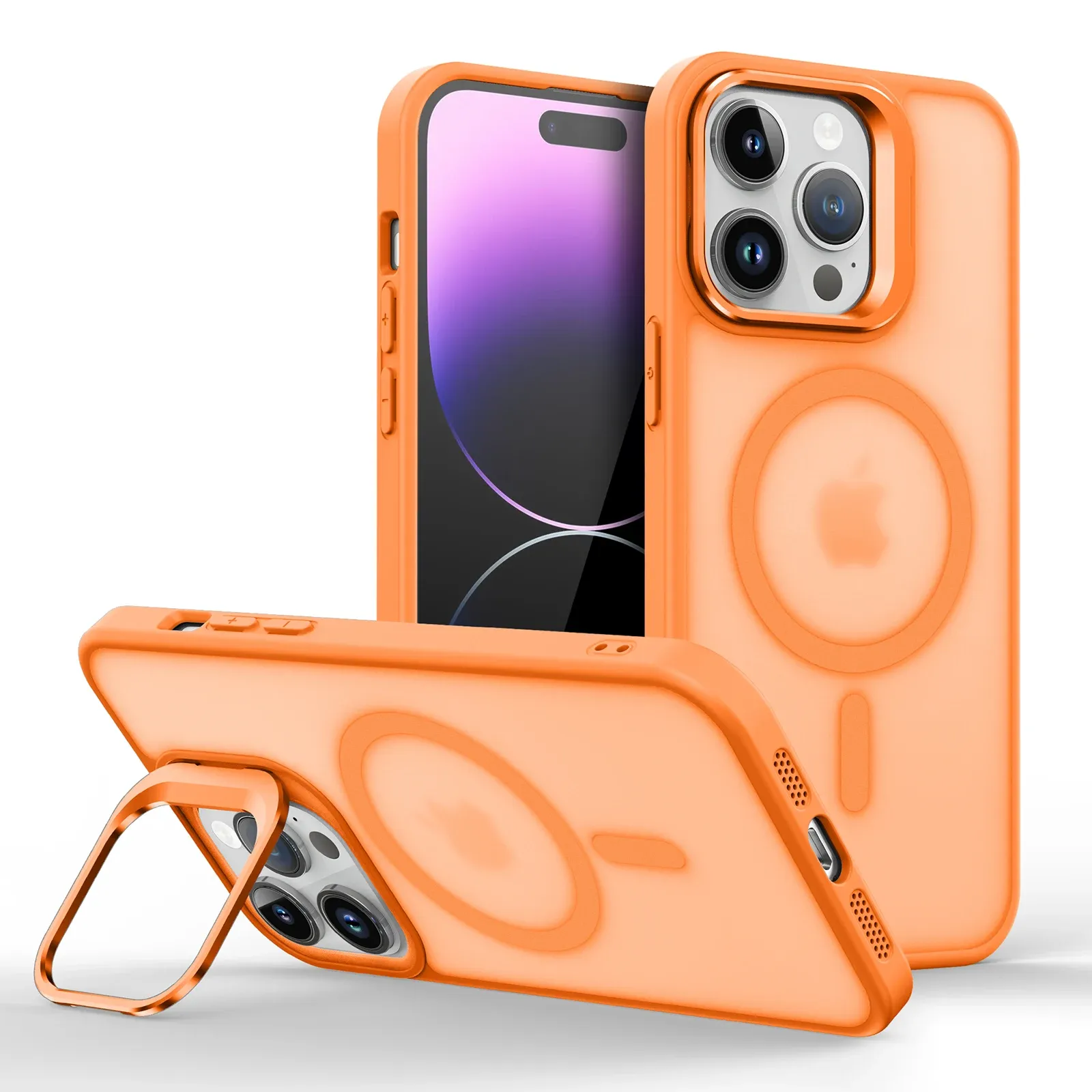 Support d'objectif magnétique en métal pour coque MagSafe iPhone 11 à 18, Air, Pro, Pro Max, Plus et Mini, coque de charge sans fil mate 12