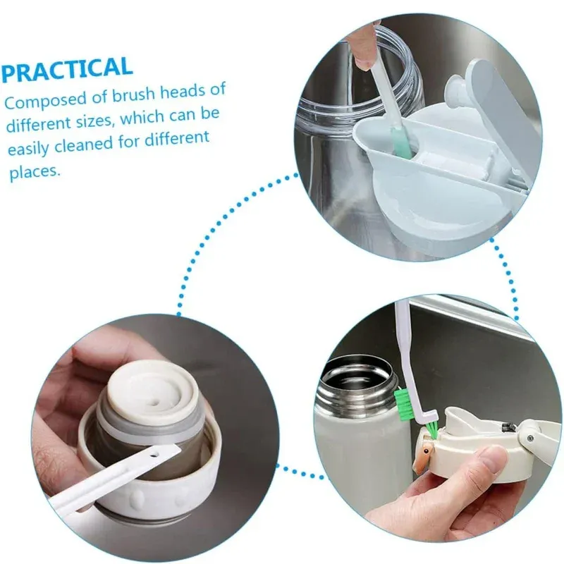 Ensemble de brosses de nettoyage ménager pour bouteilles, fenêtres et fentes 2