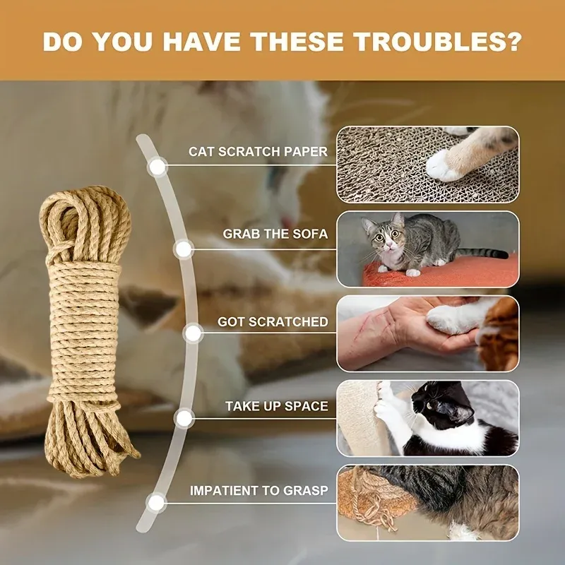 Griffoir en corde de jute pour chat