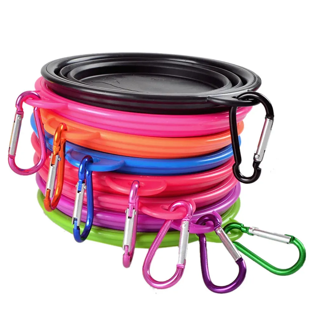 Gamelle pliable en silicone pour animaux de compagnie, idéale pour le camping et les voyages 3