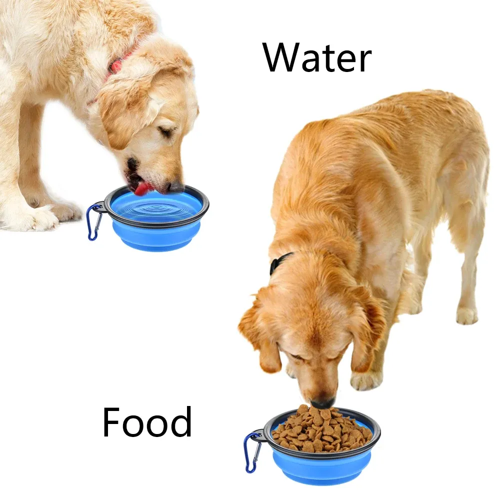 Gamelle pliable en silicone pour animaux de compagnie, idéale pour le camping et les voyages 4