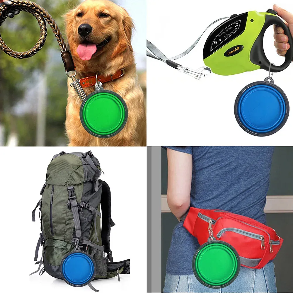 Gamelle pliable en silicone pour animaux de compagnie, idéale pour le camping et les voyages 5