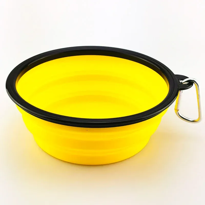 Gamelle pliable en silicone pour animaux de compagnie, idéale pour le camping et les voyages 8