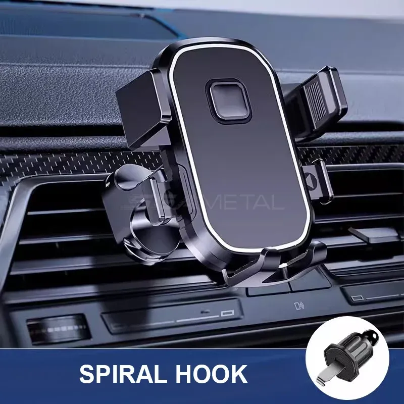 BLALION Support de téléphone de voiture à gravité rotatif 360° anti-secousse pour grille d'aération, compatible iPhone Pro, Xiaomi et Samsung 8