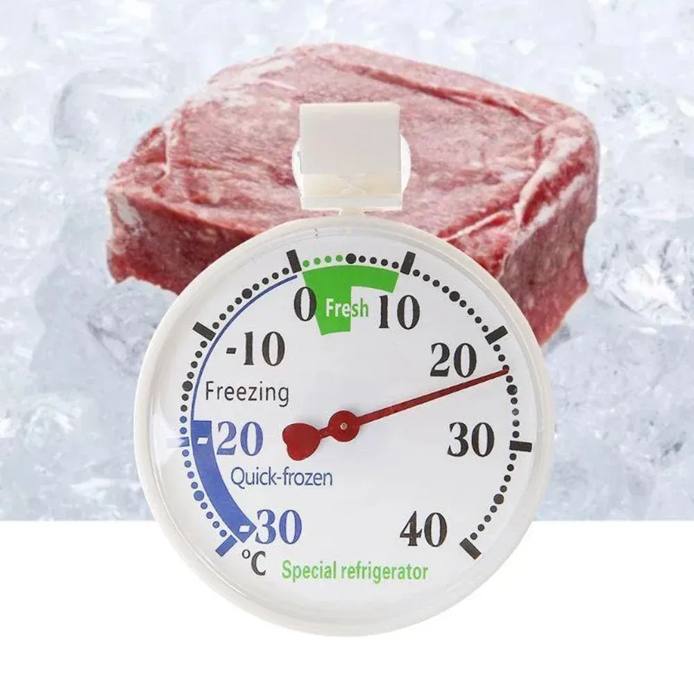 Thermomètre à ventouse fixé sur un réfrigérateur