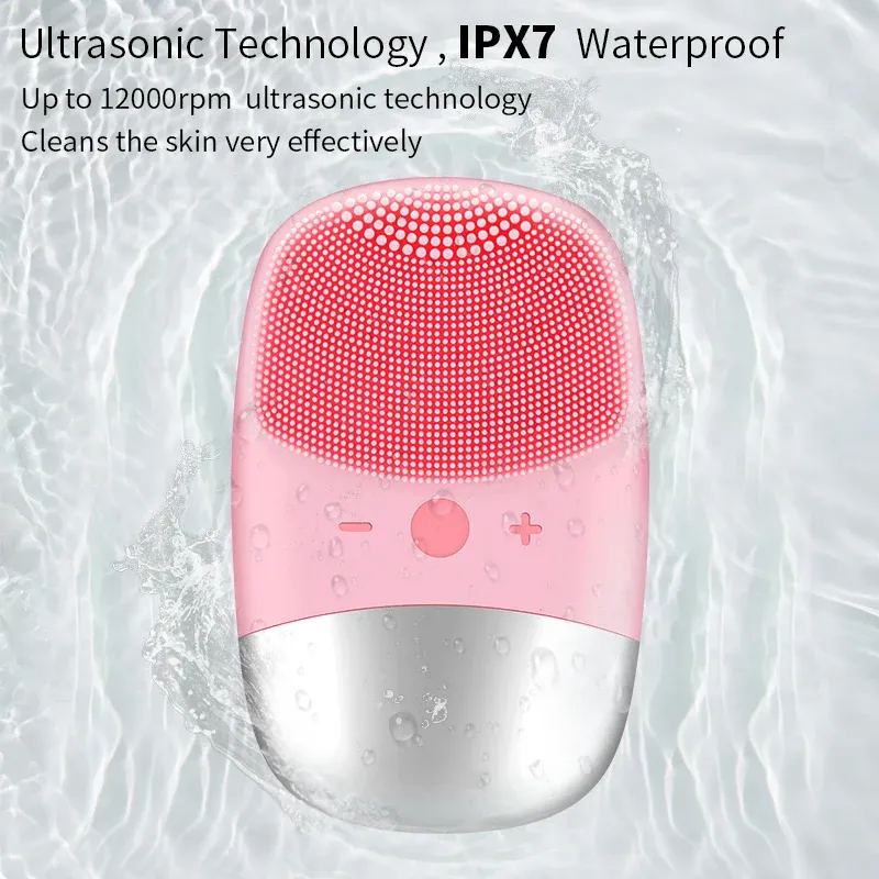 Brosse nettoyante électrique pour le visage à vibrations soniques, épurateur et masseur de peau 3