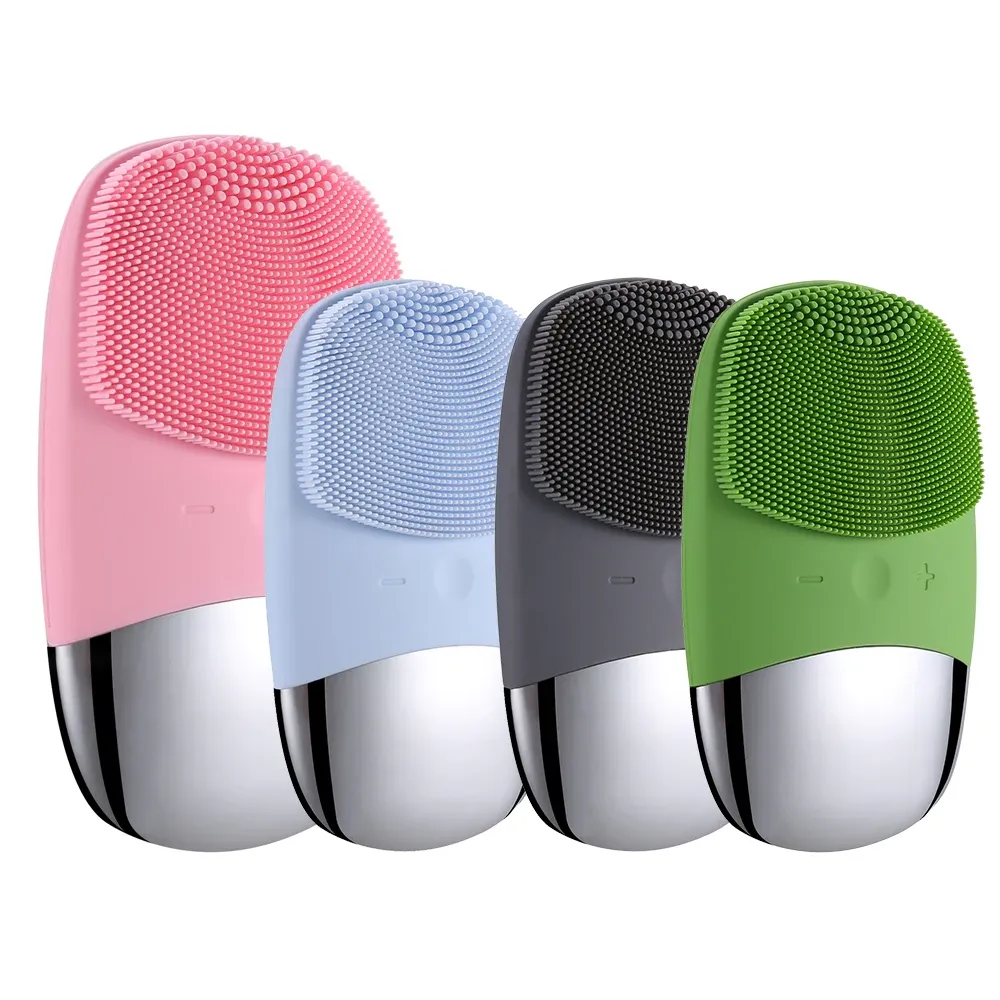 Brosse nettoyante électrique pour le visage sonique en silicone