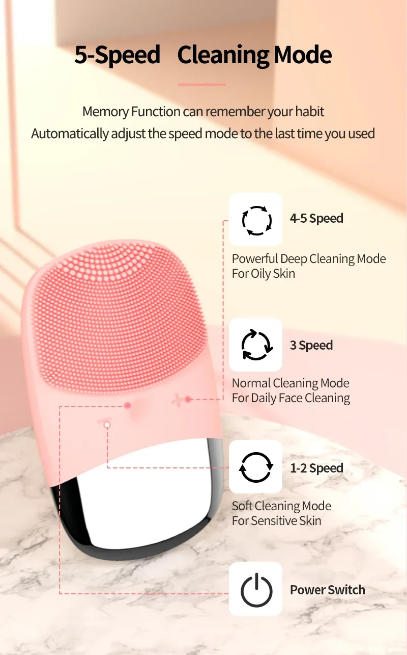 Brosse nettoyante électrique pour le visage en usage quotidien