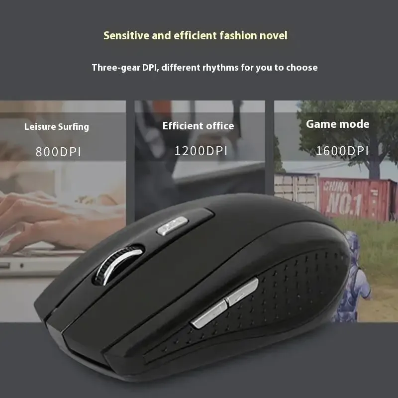Souris sans fil en situation d'utilisation