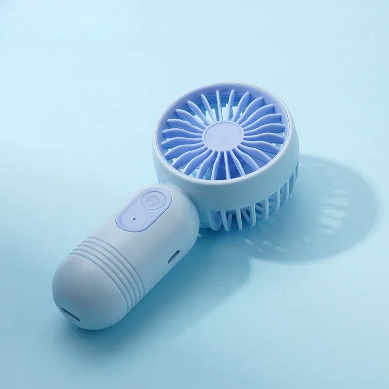 Ventilateur portable rechargeable USB à 3 vitesses, mini ventilateur de bureau, idéal pour le voyage, le camping et l'extérieur 12