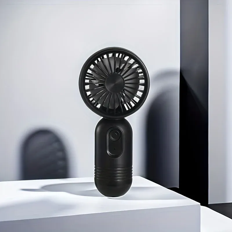 Ventilateur portable rechargeable USB à 3 vitesses, mini ventilateur de bureau, idéal pour le voyage, le camping et l'extérieur 8