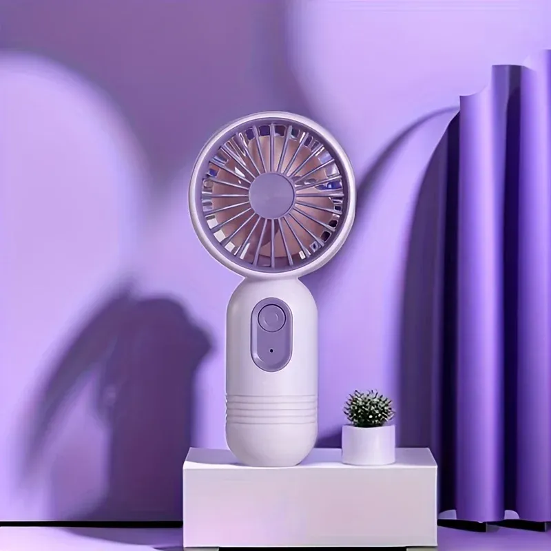 Ventilateur portable rechargeable USB à 3 vitesses, mini ventilateur de bureau, idéal pour le voyage, le camping et l'extérieur 9