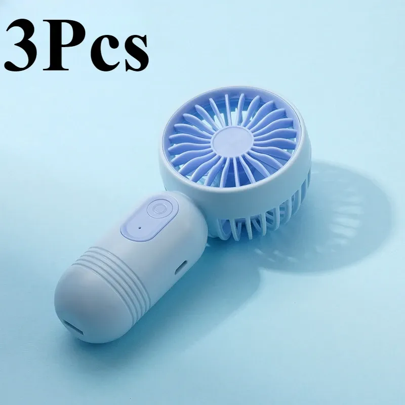 Ventilateur portable rechargeable USB à 3 vitesses, mini ventilateur de bureau, idéal pour le voyage, le camping et l'extérieur 13