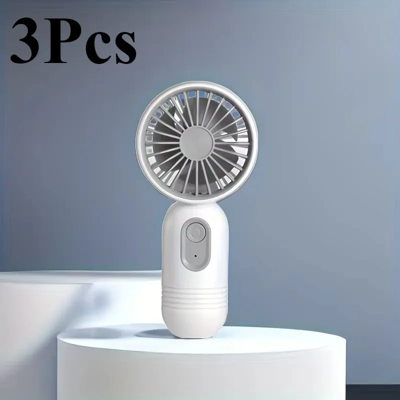 Ventilateur portable rechargeable USB à 3 vitesses, mini ventilateur de bureau, idéal pour le voyage, le camping et l'extérieur 11