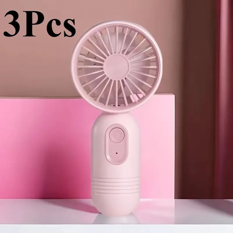 Ventilateur portable rechargeable USB à 3 vitesses, mini ventilateur de bureau, idéal pour le voyage, le camping et l'extérieur 17