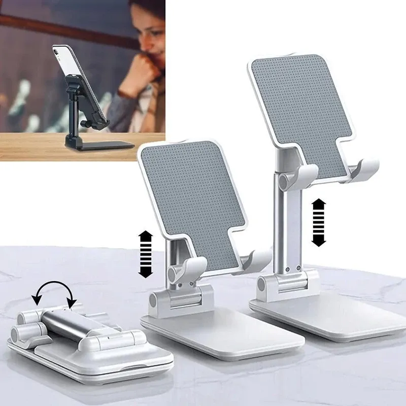 Support de bureau pliable et réglable pour téléphone et tablette, compatible iPhone, iPad et Xiaomi