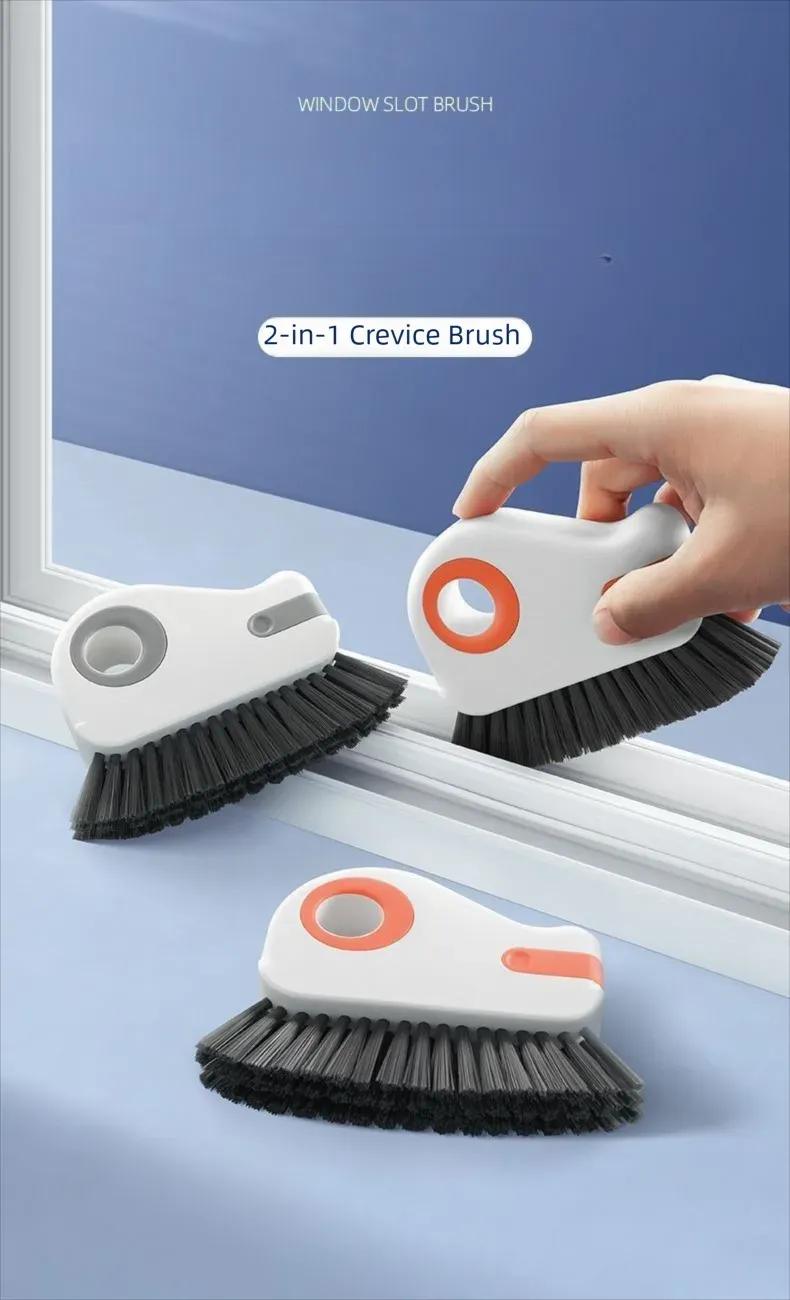 Brosse de nettoyage 2 en 1 pour rainures, vue de détail
