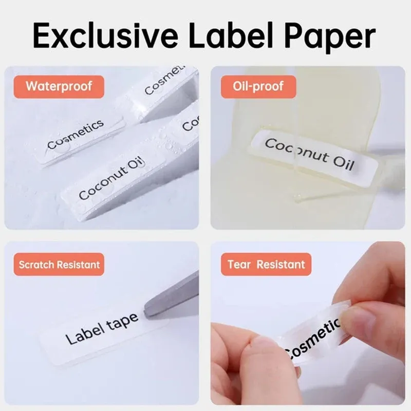 Imprimante d'étiquettes thermique portable Niimbot D11/D101/D110 Mini, étanche et résistante à l'huile, sans encre, compatible avec les autocollants et papiers blancs 3
