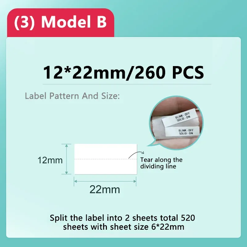 Imprimante d'étiquettes thermique portable Niimbot D11/D101/D110 Mini, étanche et résistante à l'huile, sans encre, compatible avec les autocollants et papiers blancs 7