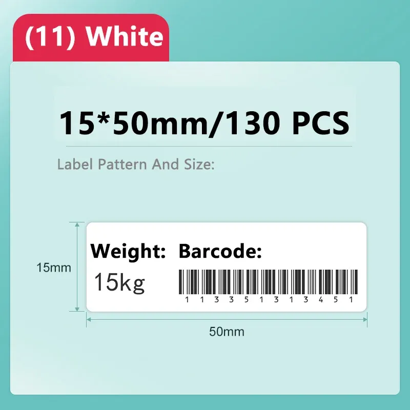 Imprimante d'étiquettes thermique portable Niimbot D11/D101/D110 Mini, étanche et résistante à l'huile, sans encre, compatible avec les autocollants et papiers blancs 15