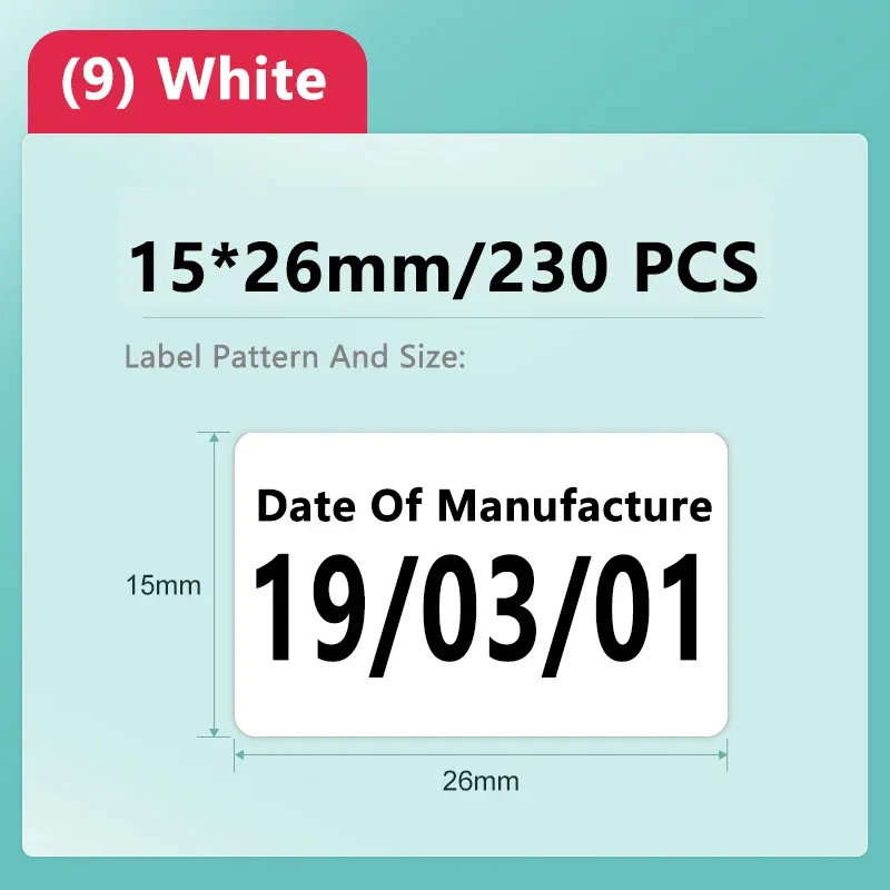 Imprimante d'étiquettes thermique portable Niimbot D11/D101/D110 Mini, étanche et résistante à l'huile, sans encre, compatible avec les autocollants et papiers blancs 18