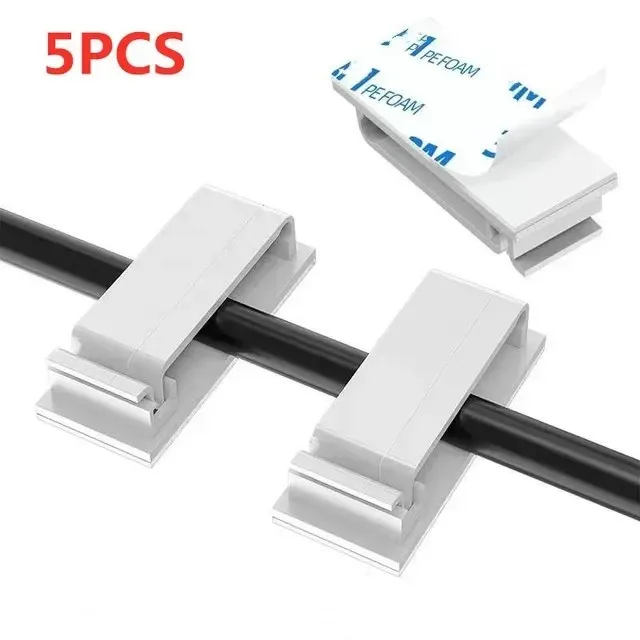 Organiseur de câbles autocollant, support de câbles, gestion des câbles, clip de serrage pour la maison, alimentation PC, rangement de câbles USB, gestionnaire de câbles de bureau 17