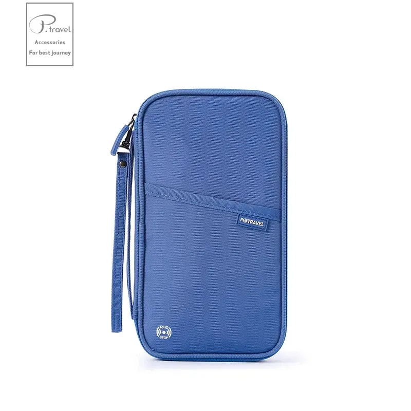 Pochette de voyage pour passeport avec porte-cartes et compartiment à documents, à bandoulière 9