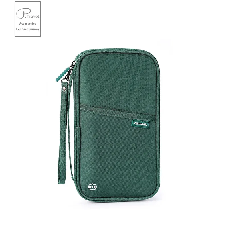 Pochette de voyage pour passeport avec porte-cartes et compartiment à documents, à bandoulière 7