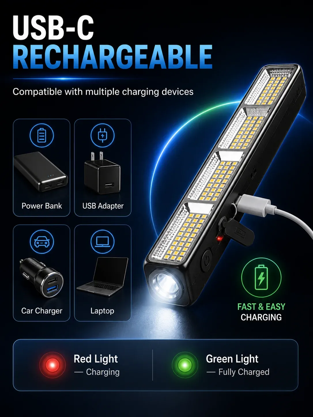 Crochet dissimulé de la barre lumineuse LED