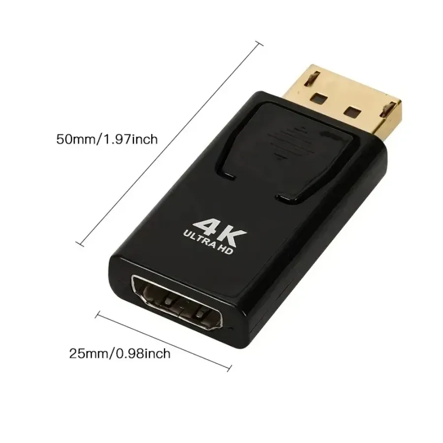 Adaptateur convertisseur DisplayPort vers HDMI compatible 4K 30 Hz/60 Hz 6