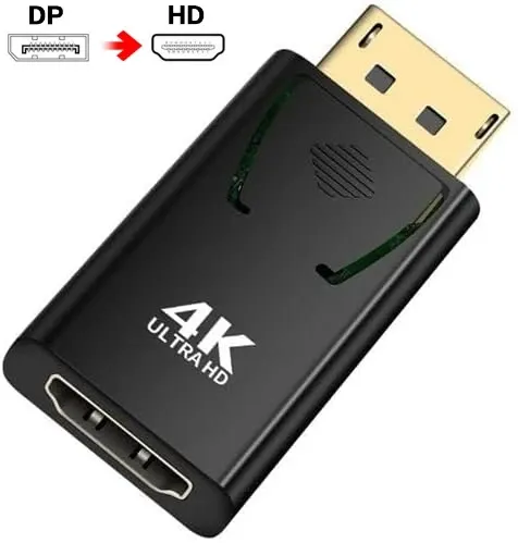 Adaptateur convertisseur DisplayPort vers HDMI compatible 4K 30 Hz/60 Hz 8