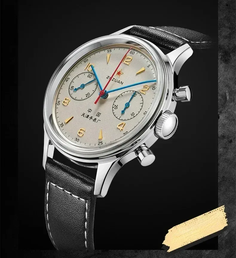 Montre pilote vintage pour homme, style habillé