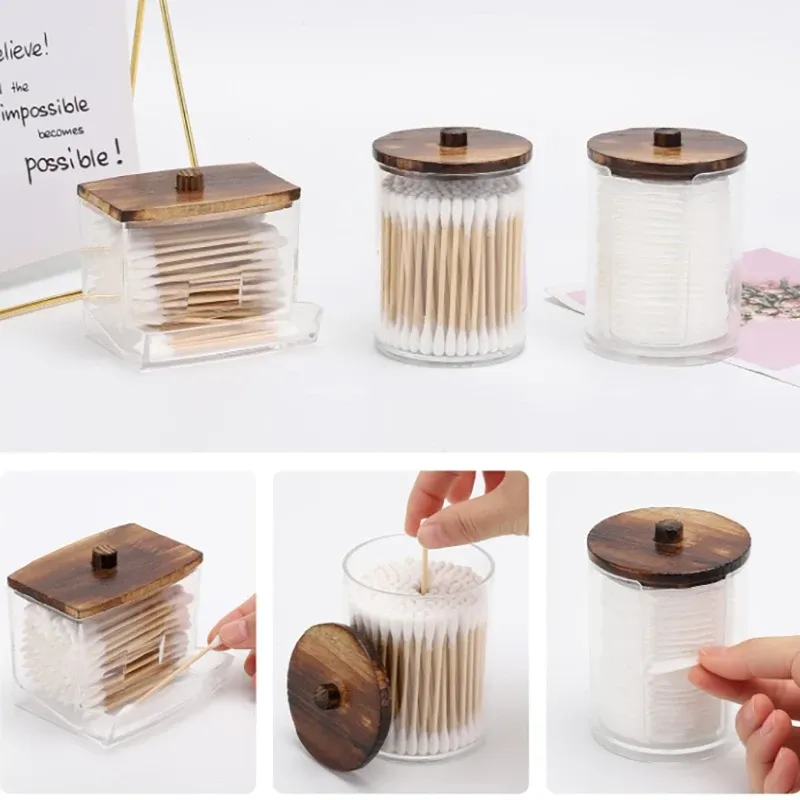 Accessoires de rangement transparents pour salle de bain