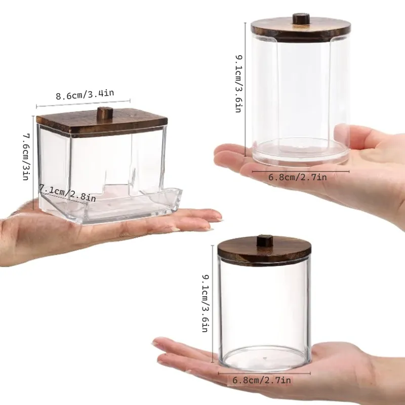 Accessoires organisateurs transparents pour salle de bain