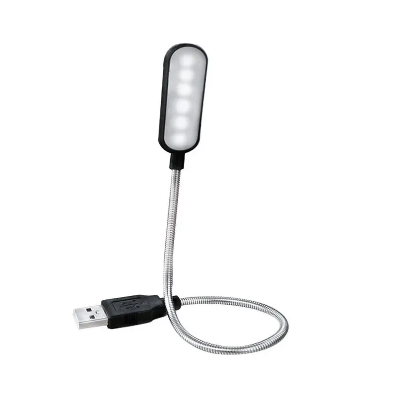 Mini lampe LED de lecture portable USB, lampe de nuit blanc/lumière chaude, lampe de bureau pour ordinateur portable, batterie externe 1