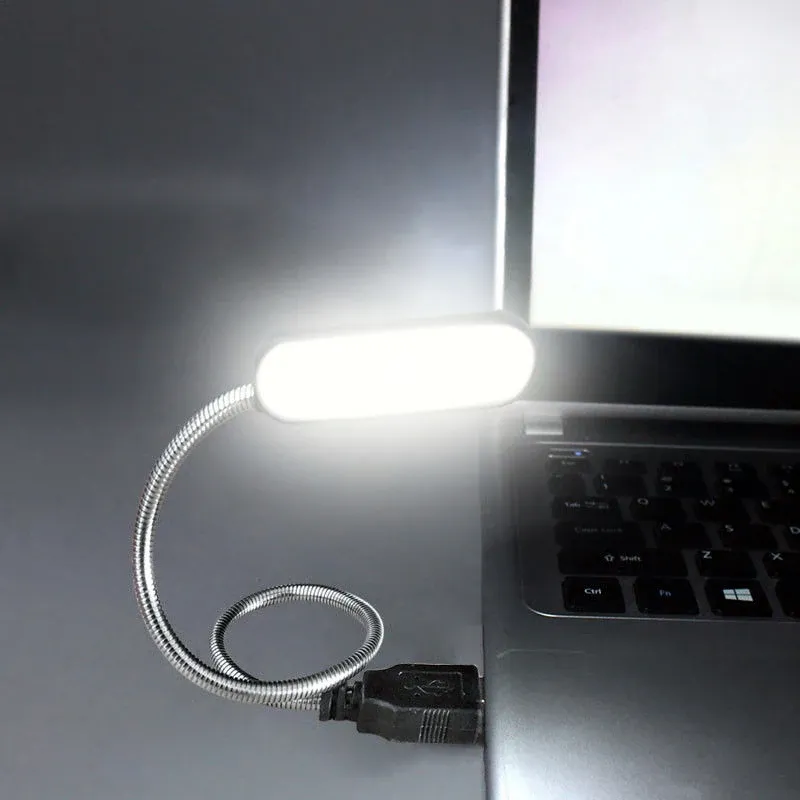 Mini lampe LED de lecture portable USB, lampe de nuit blanc/lumière chaude, lampe de bureau pour ordinateur portable, batterie externe 4