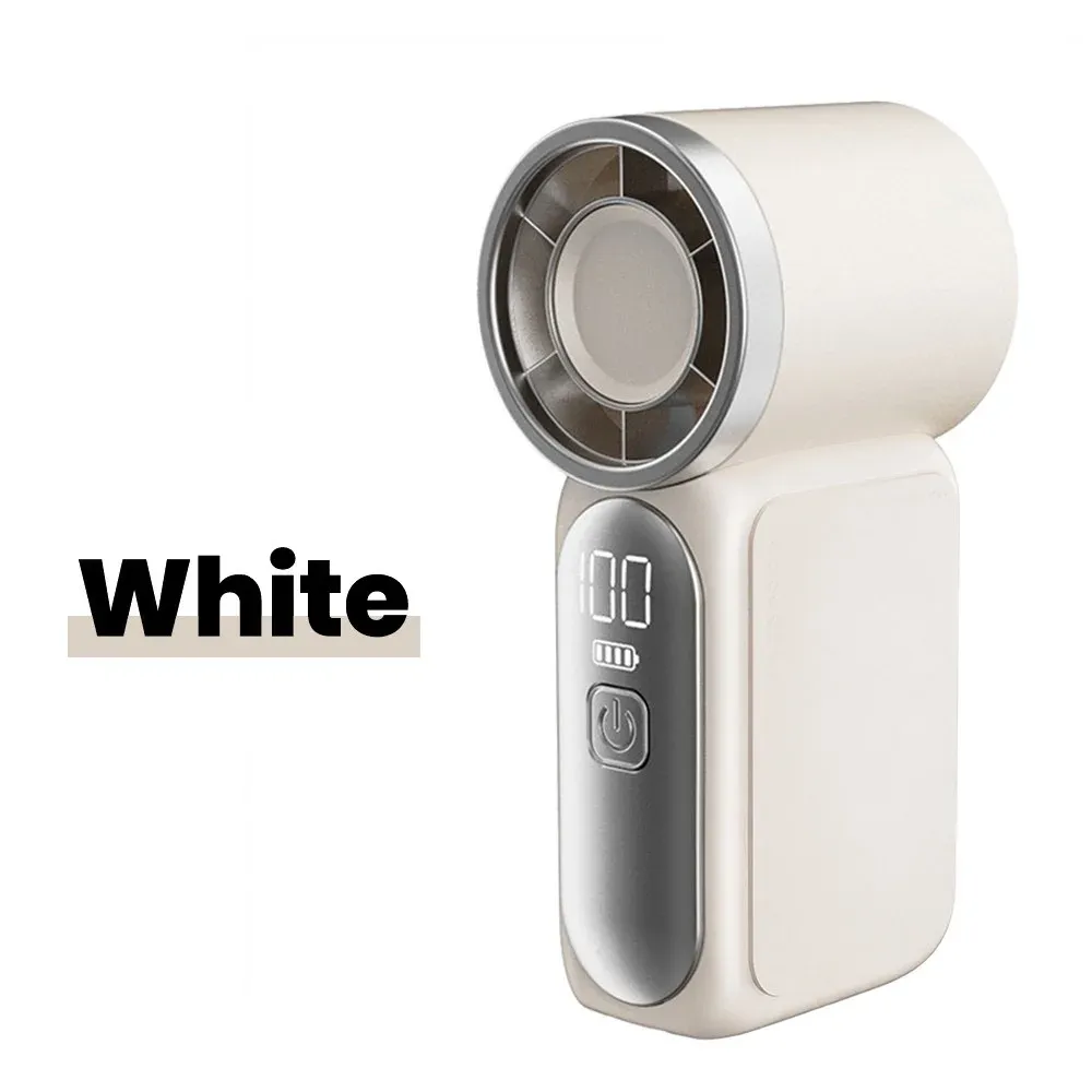Ventilateur portable de poche à 5 vitesses réglables, rechargeable par USB-C, écran numérique 8