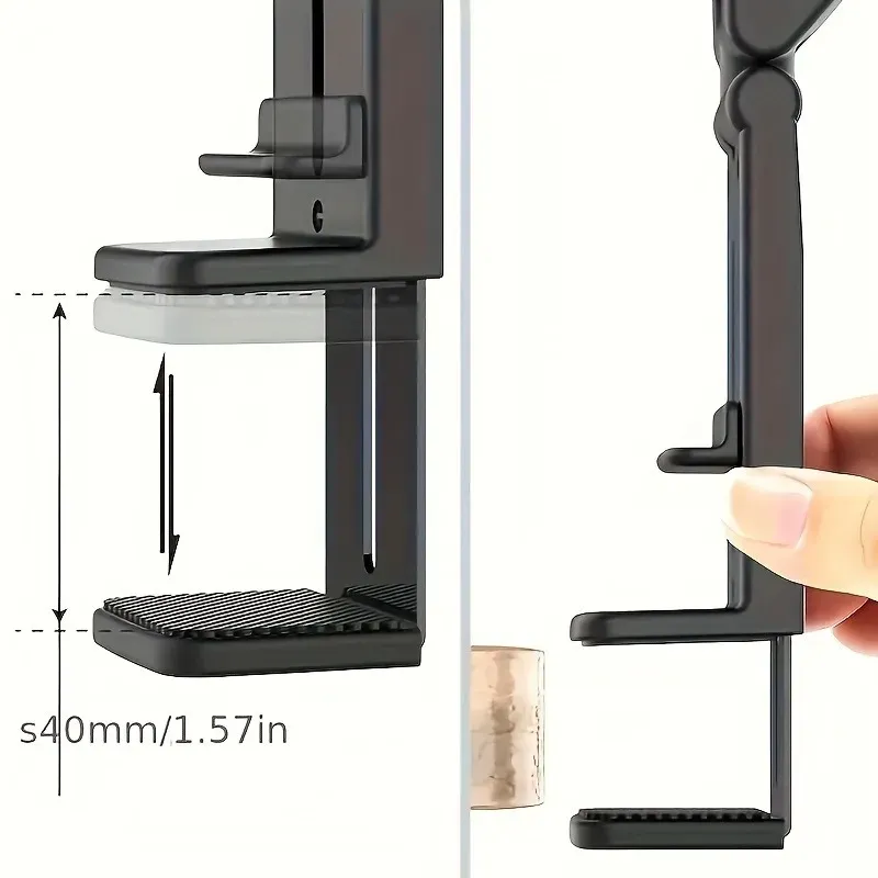 Support de téléphone pour avion, support de voyage portable, pliable, réglable et rotatif, idéal pour bureau, vol, selfie et siège de train 4