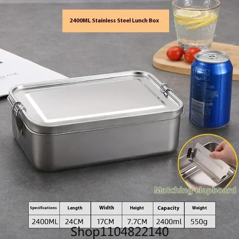 Boîte Bento en acier inoxydable avec fermoirs verrouillables 4