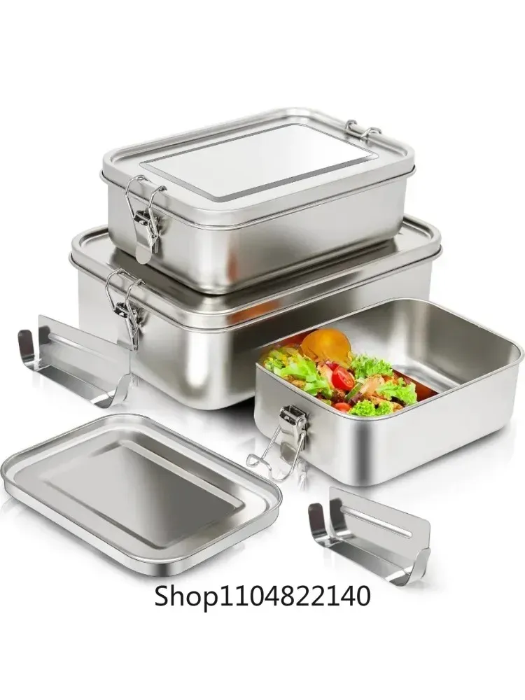 Bento en acier inoxydable, fermeture à clips