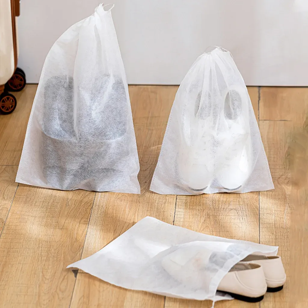 Sac de rangement pour chaussures, lot de 10, organisateur de placard, sac de voyage portable en non-tissé, pochette étanche pour vêtements, sacs suspendus classés 3