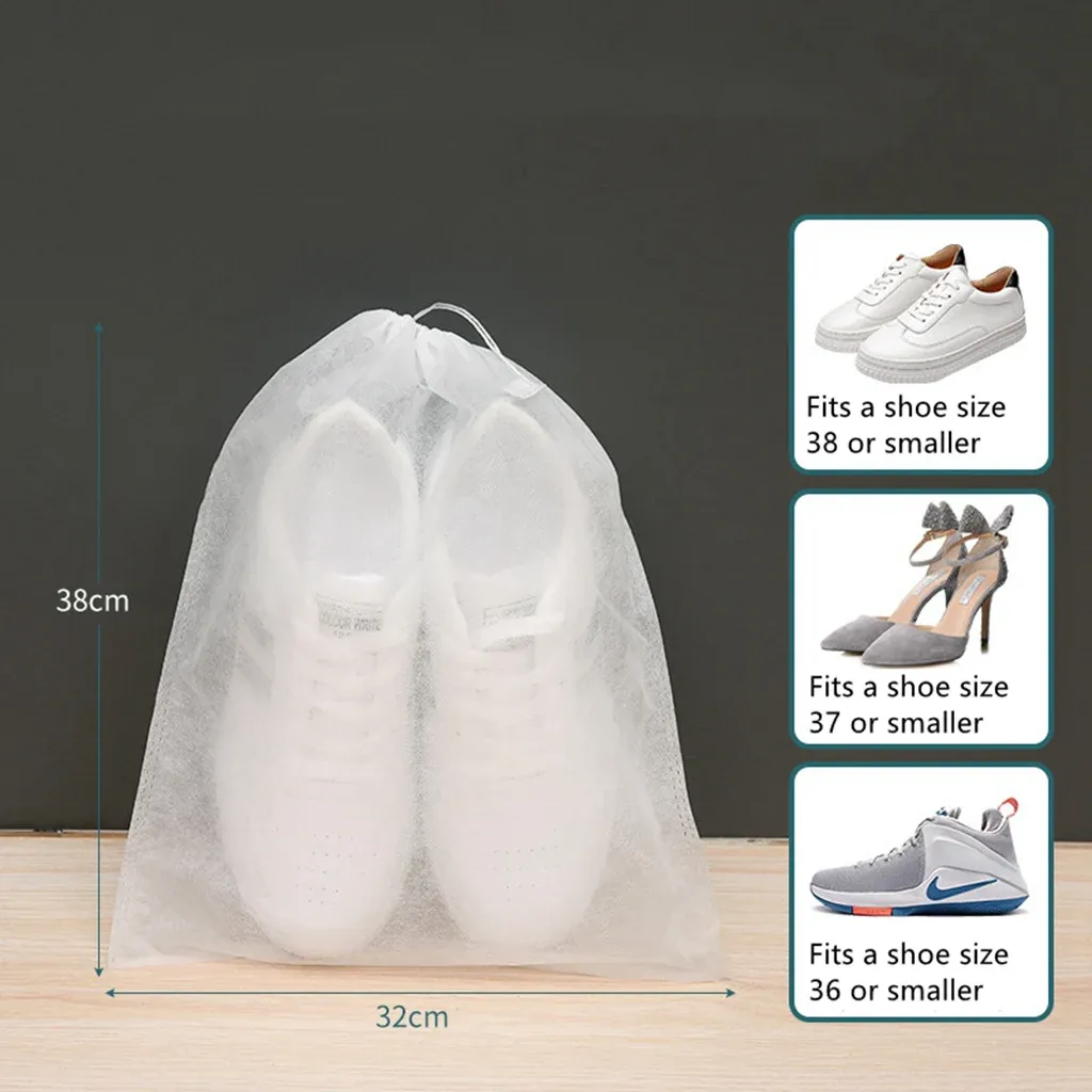 Sac de rangement pour chaussures, lot de 10, organisateur de placard, sac de voyage portable en non-tissé, pochette étanche pour vêtements, sacs suspendus classés 9