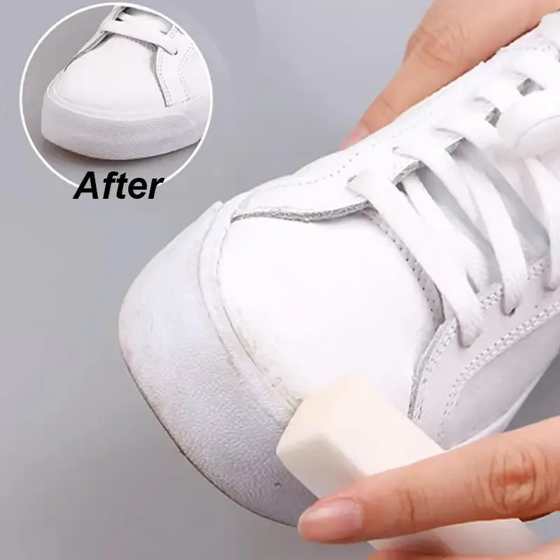 Gomme nettoyante pour chaussures en usage