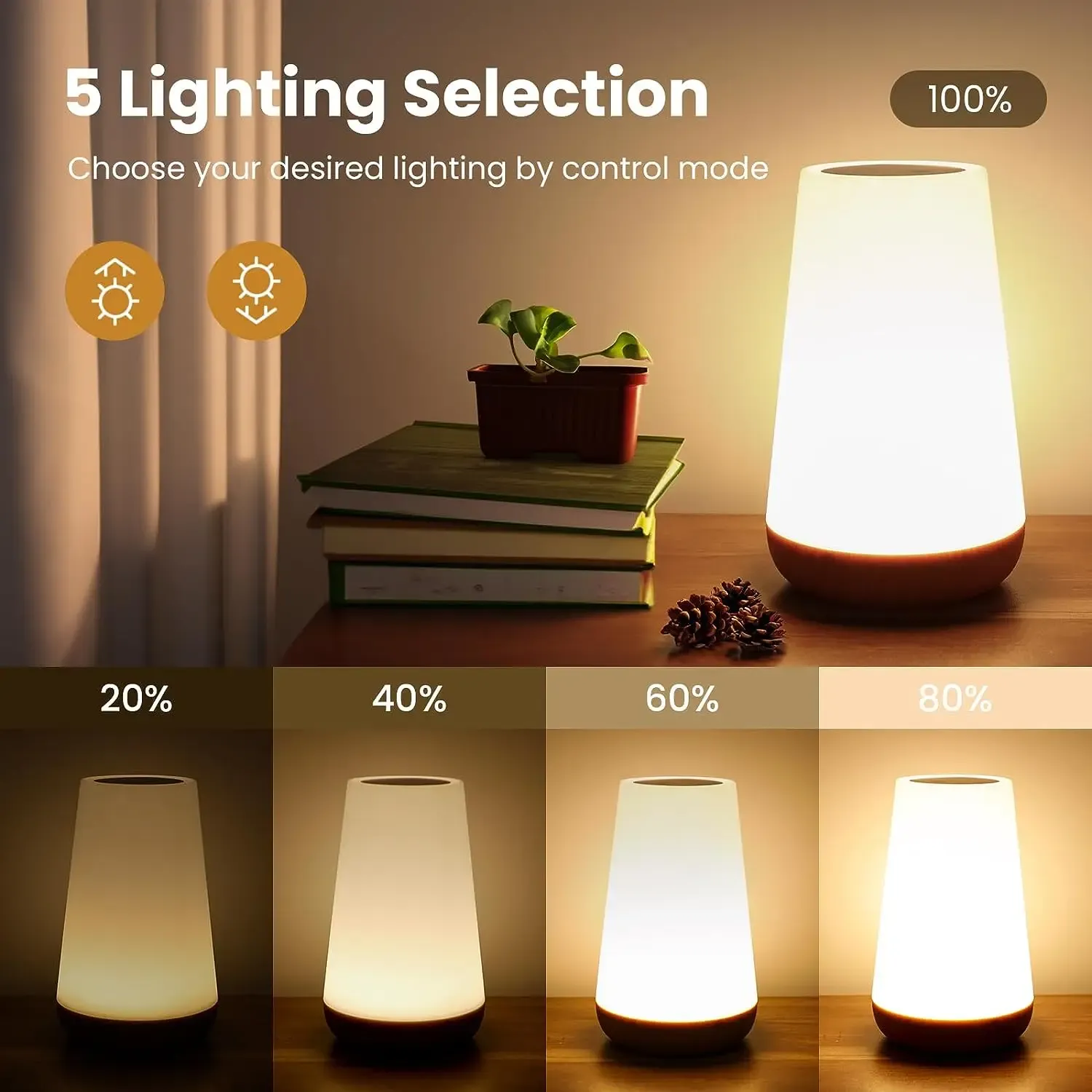 Veilleuse tactile RGB en situation
