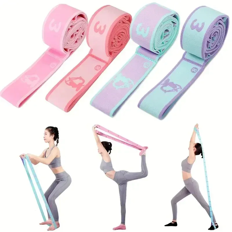 Sangle d'étirement de yoga et bande de résistance pour la danse et le Pilates à domicile - Image 1