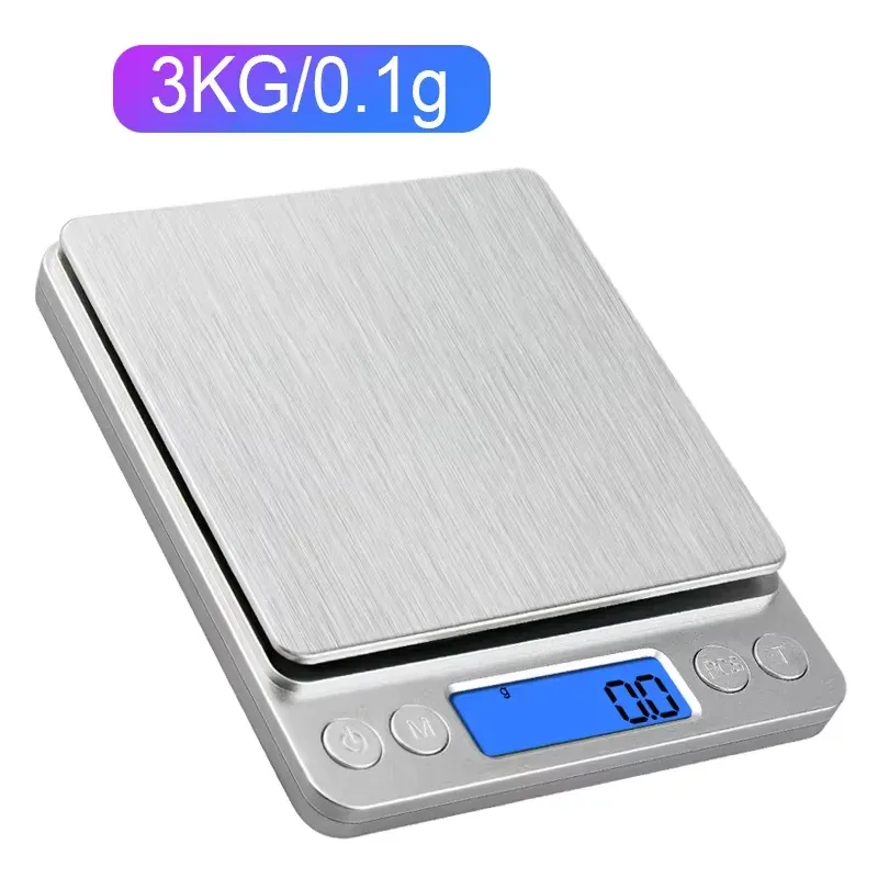 Balance de cuisine numérique AccuWeight en acier inoxydable avec écran LCD 7
